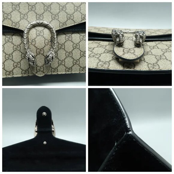 GUCCI Dionysus Brown Canvas Shoulder Bag 1004-021325 - Picture 8 of 12